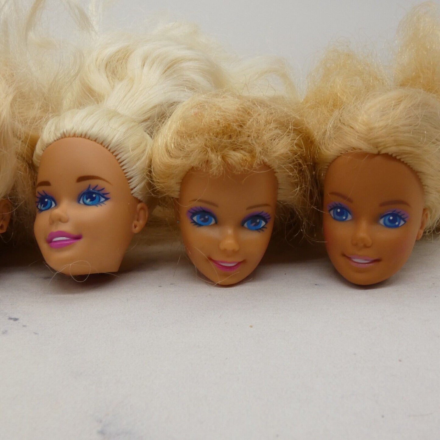 Barbie Doll Head Lot of 5 Heads SuperStar Long Blonde 80s 90s Mattel JY11