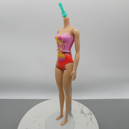 Barbie Beach Doll Body Medium Light Skin Tropical Molded Suit 2024 HXX48