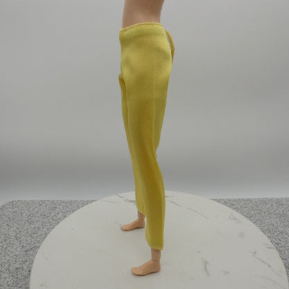 Barbie Doll Size Pants Yellow Slacks Chinos Ankle Trousers Fit Made To Move