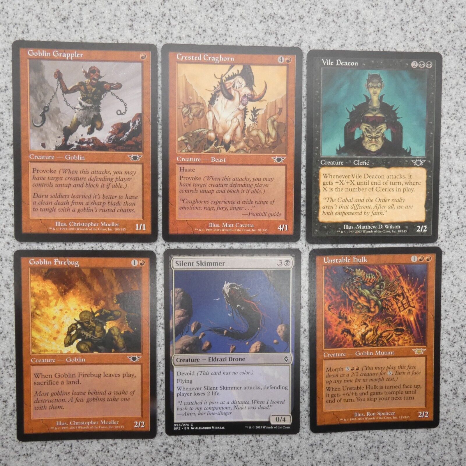 Lot of 6 MAGIC The Gathering Cards Legions Set Builder Starter Pack MTG A05