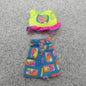 Barbie Hawaiian Fun Doll Outfit Neon Yellow Tank Top Blue Shorts 1990 7253