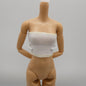 Barbie Doll Size Tube Top White Form Fitting Knit Midriff Fits MTM Fashionistas