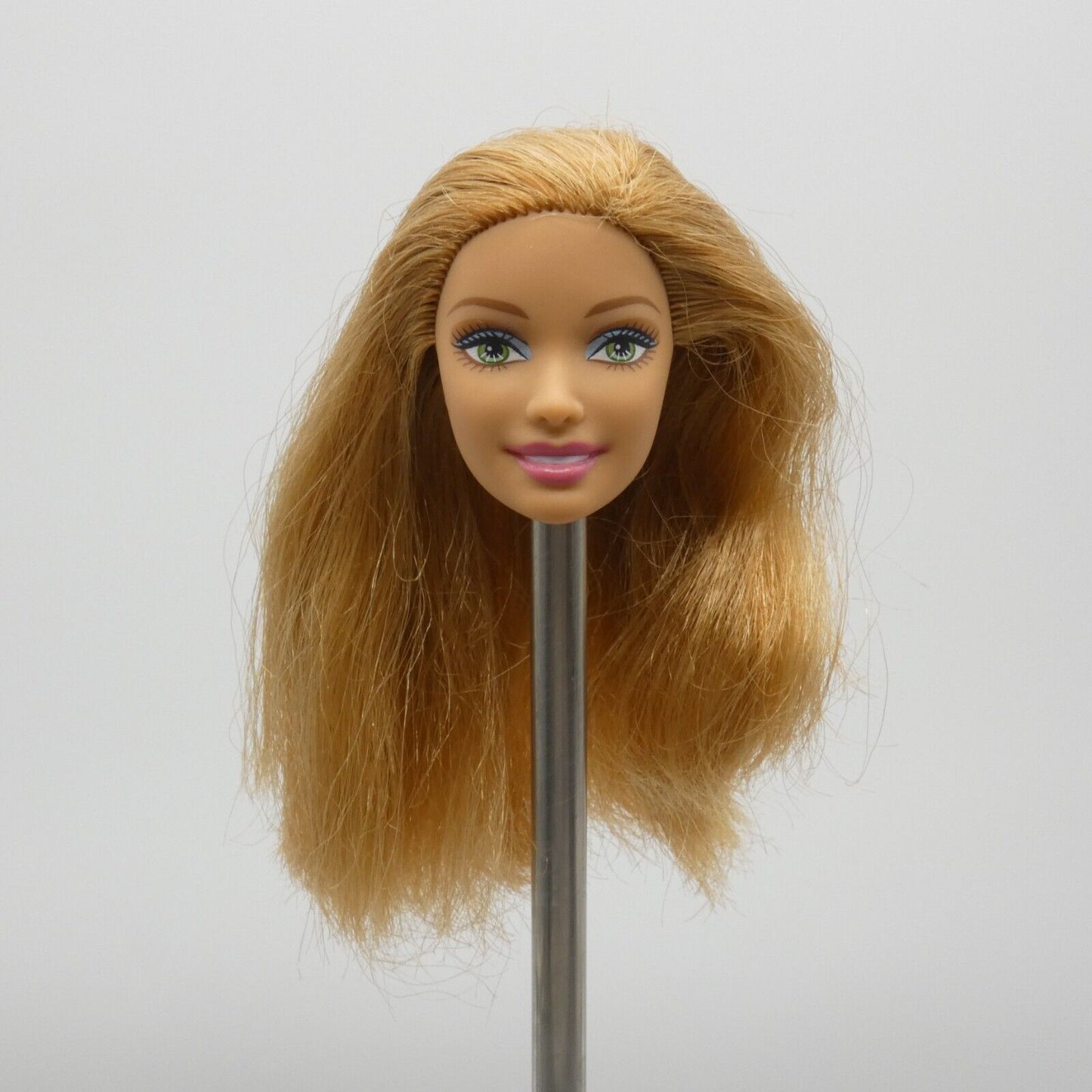 Barbie Doll Head Summer Face Medium Light Skin Red Hair Green Eyes Fashionistas