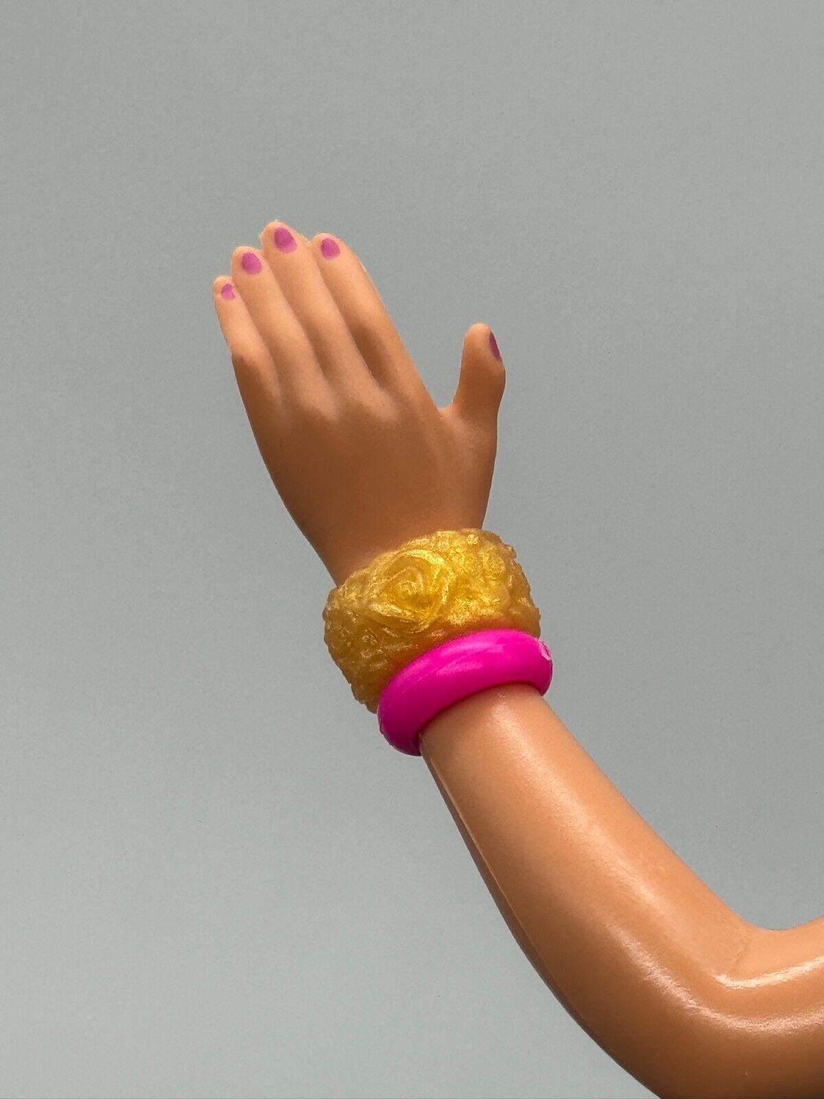 Barbie Dia De Muertos 2023 Doll Bracelets Gold Roses Pink Cuff Signature Mattel