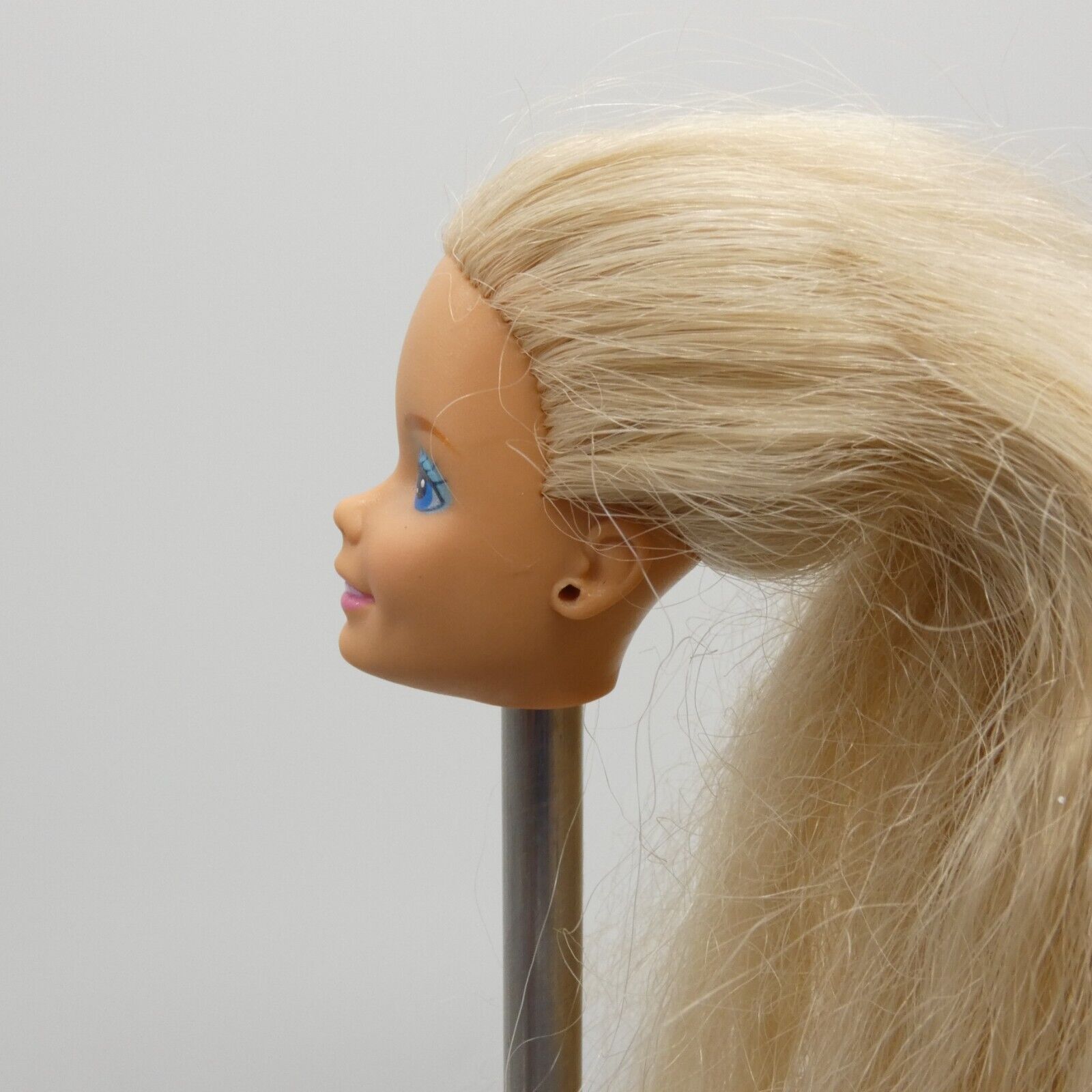 Barbie Feeling Fun Doll Head Superstar Face Long Blonde Crimped Hair 1988 1189