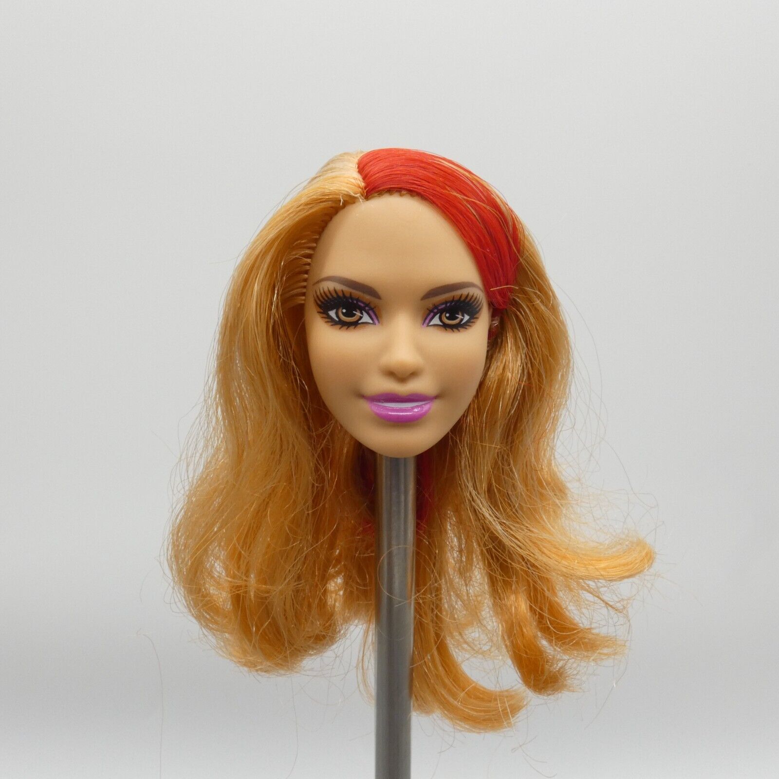 Barbie Doll Head Summer Face Fashionistas Rainbow Strawberry Blonde 2013 X7869