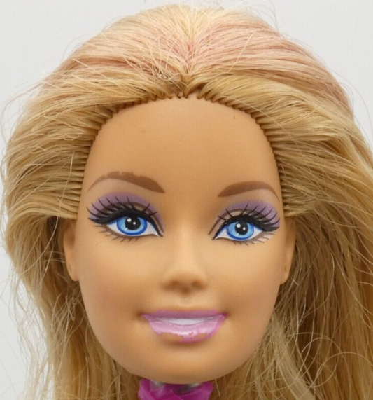 Barbie Generation Girl CEO Face Blonde Pink Highlights