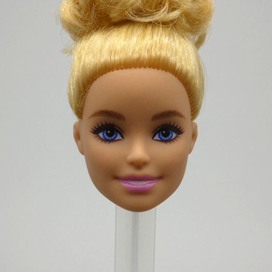 Barbie Millie Doll Head Only Messy Blonde Bun Hair Blue Eyes 2022 Teacher HCN19