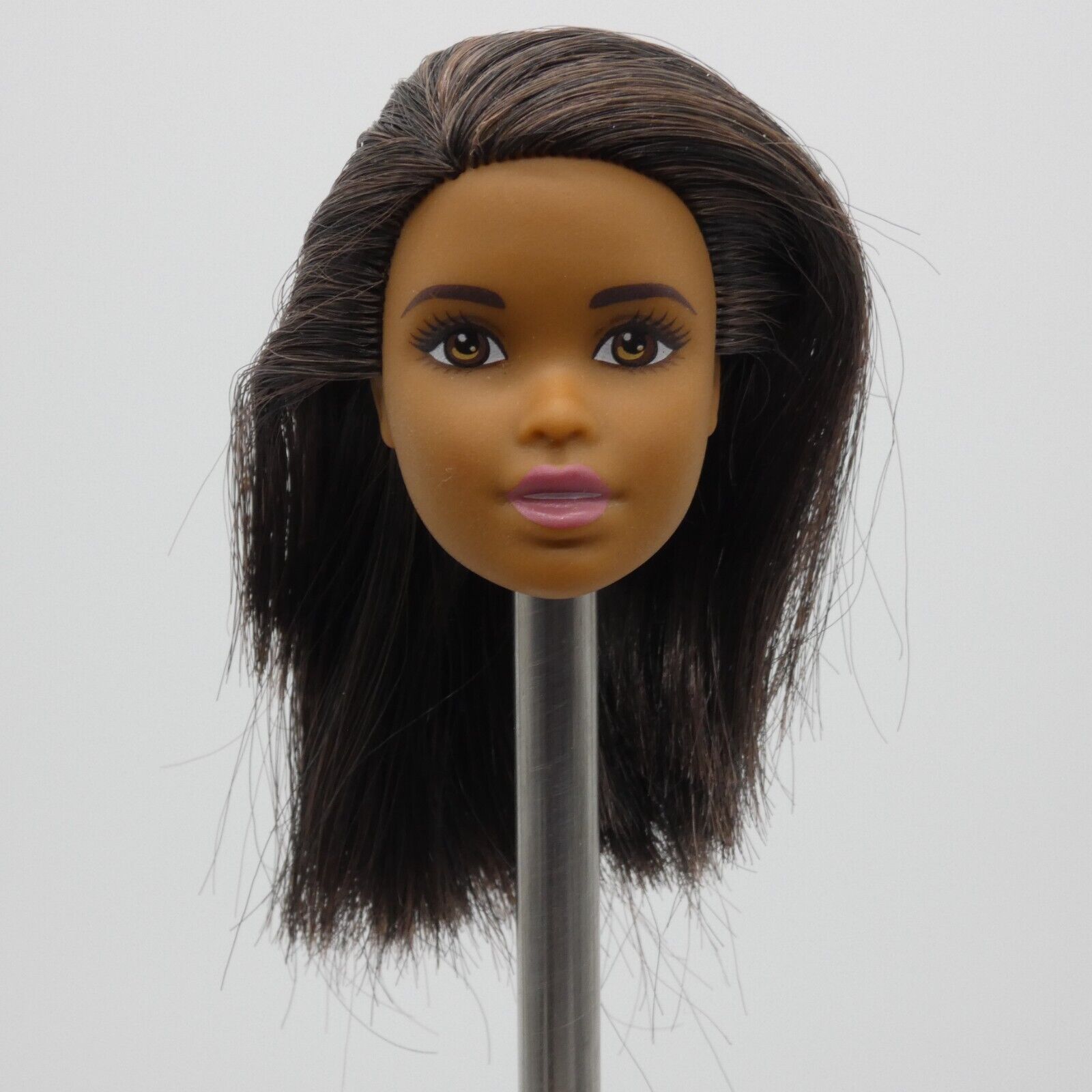 Barbie Stroll N Play Pups Doll Head Asha Face Medium Skin Brown Hair 2020 GHV93