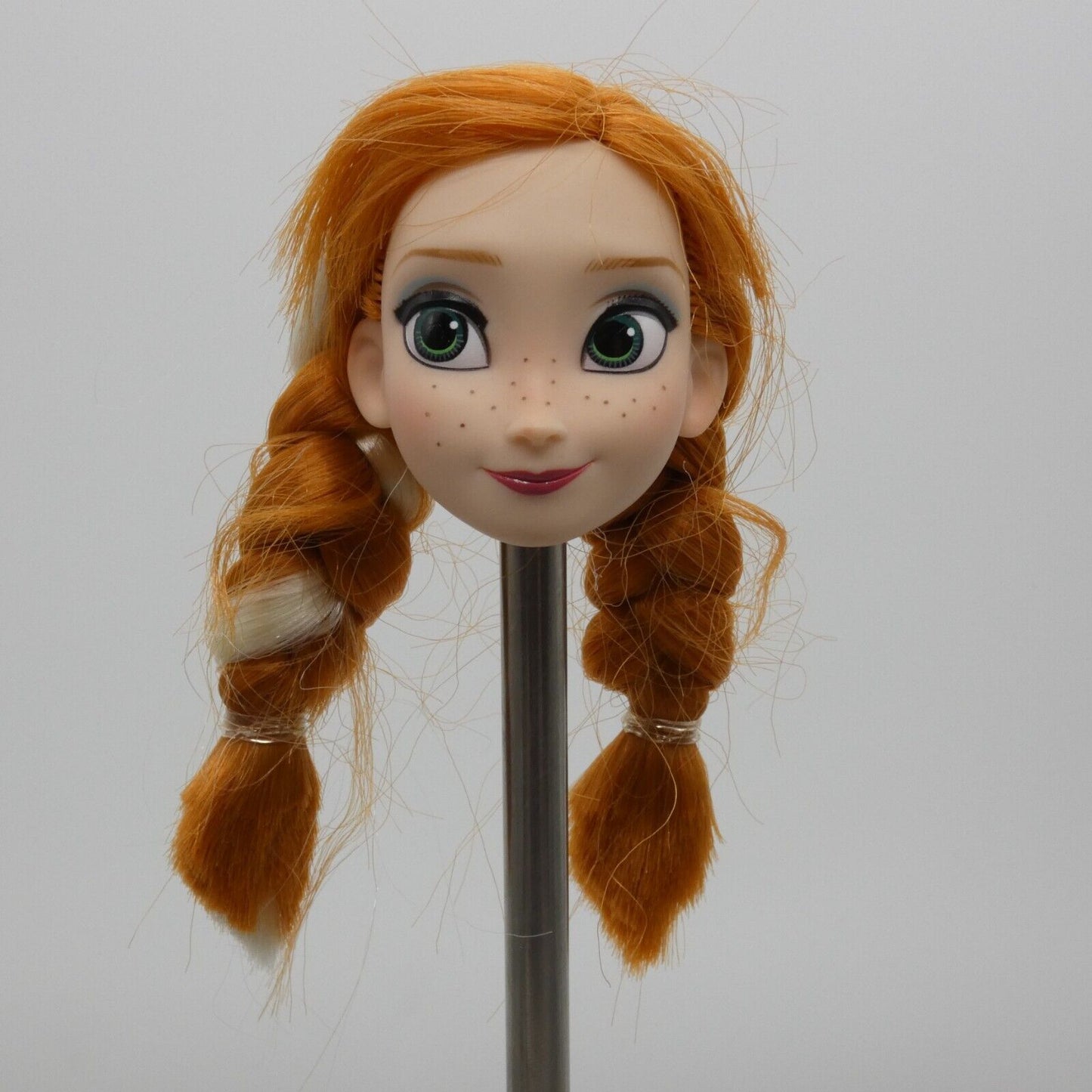 Disney Frozen Anna Doll Head Red White Hair Green Eyes Freckles Hasbro