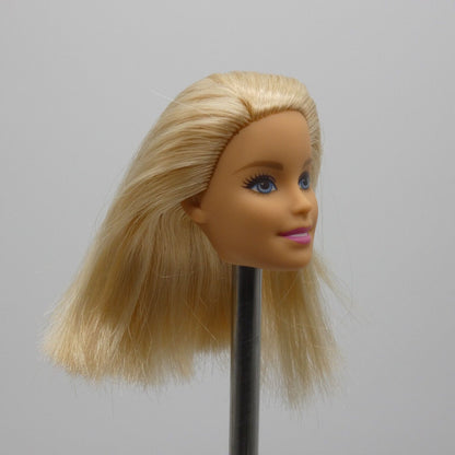 Barbie Fashion Doll Head Millie Face Blonde Blue Eyes Right Side Part Mattel