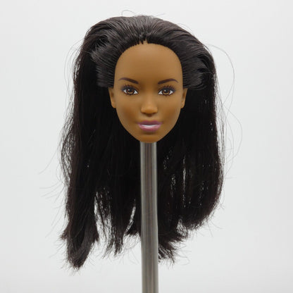 Barbie African American Kim Face Doll Head Medium Skin Grayola Color 2018 FPH91