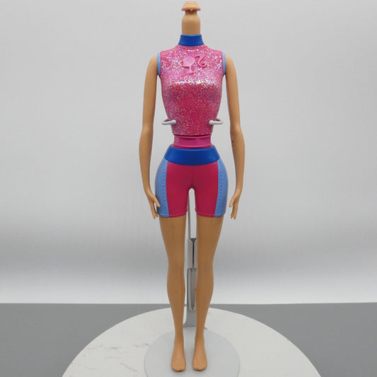 Barbie Dolphin Trainer Doll Body Splash And Spin Molded Suit 2013 Mattel X8380