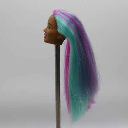 Barbie Albus Face Doll Head Only AA Dreamtopia Mermaid 2021 Pink Teal Hair