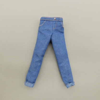 Skipper Doll Size Pants Blue Jean Denim Like Rolled Cuffs Highwaters