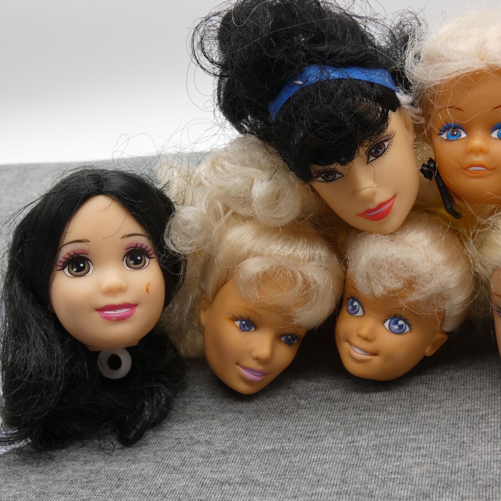 Barbie Size Doll Lot of 11 Heads Snow White Cinderella Belle Marie Osmond Clones