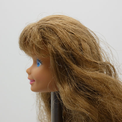 Barbie Little Debbie SuperStar Doll Head Light Skin Curly Brown Hair 1992 10123