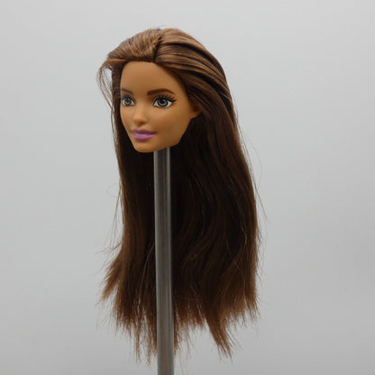 Barbie Fashionistas Doll Head Neysa Brown Hair Medium Light Skin 2023 HKT78