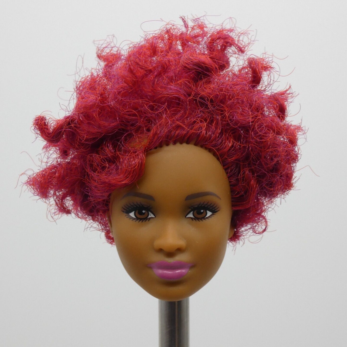 Barbie Fashionistas 33 Doll Head Only AA Grace Mbili Curly Red Hair 2016 DPX69