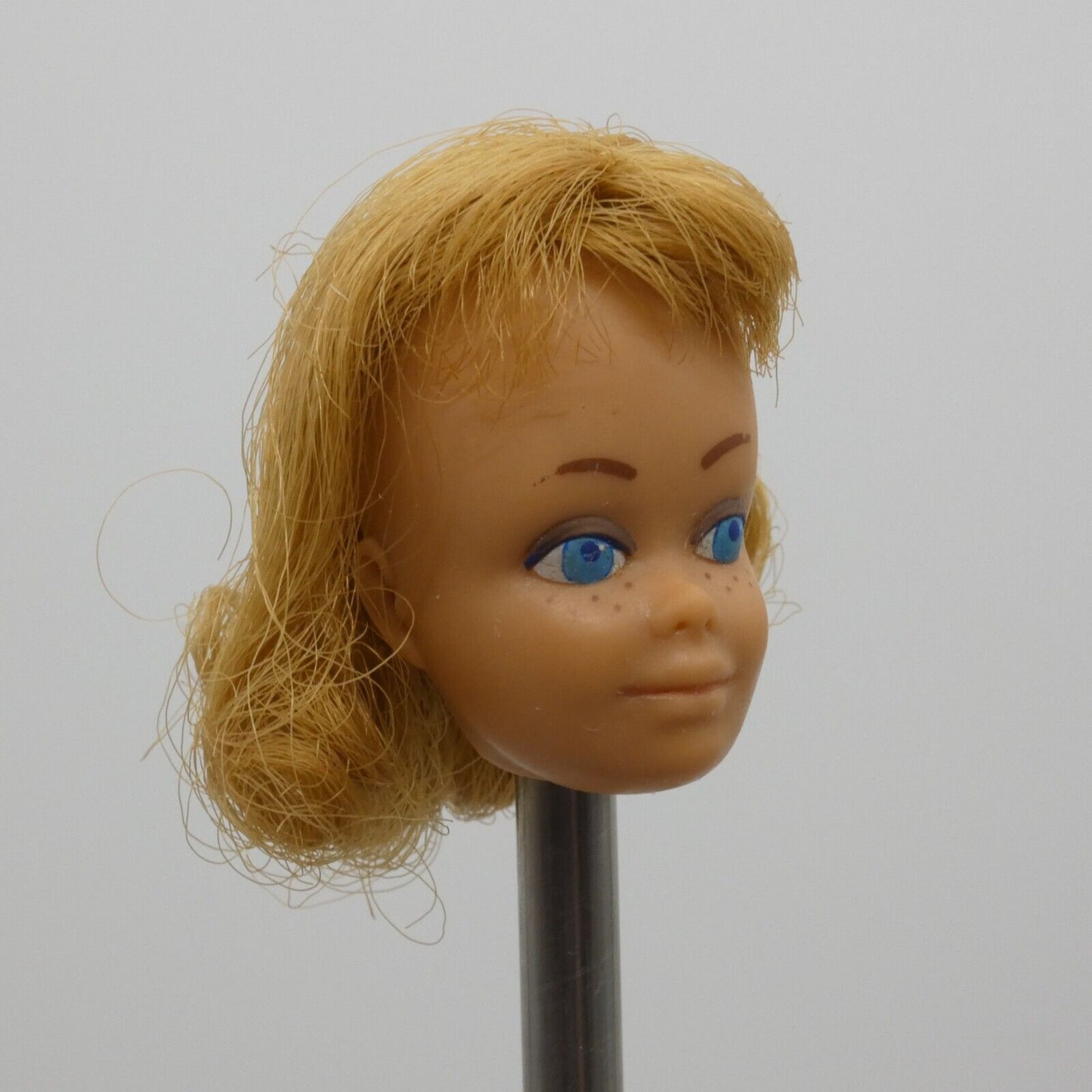 Vintage Barbie Midge Doll Head Only Titian Red Curly Hair Freckles Mattel TLC