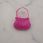 Barbie Doll Size Purse Pink Handbag Tote Floral For Diorama Playset