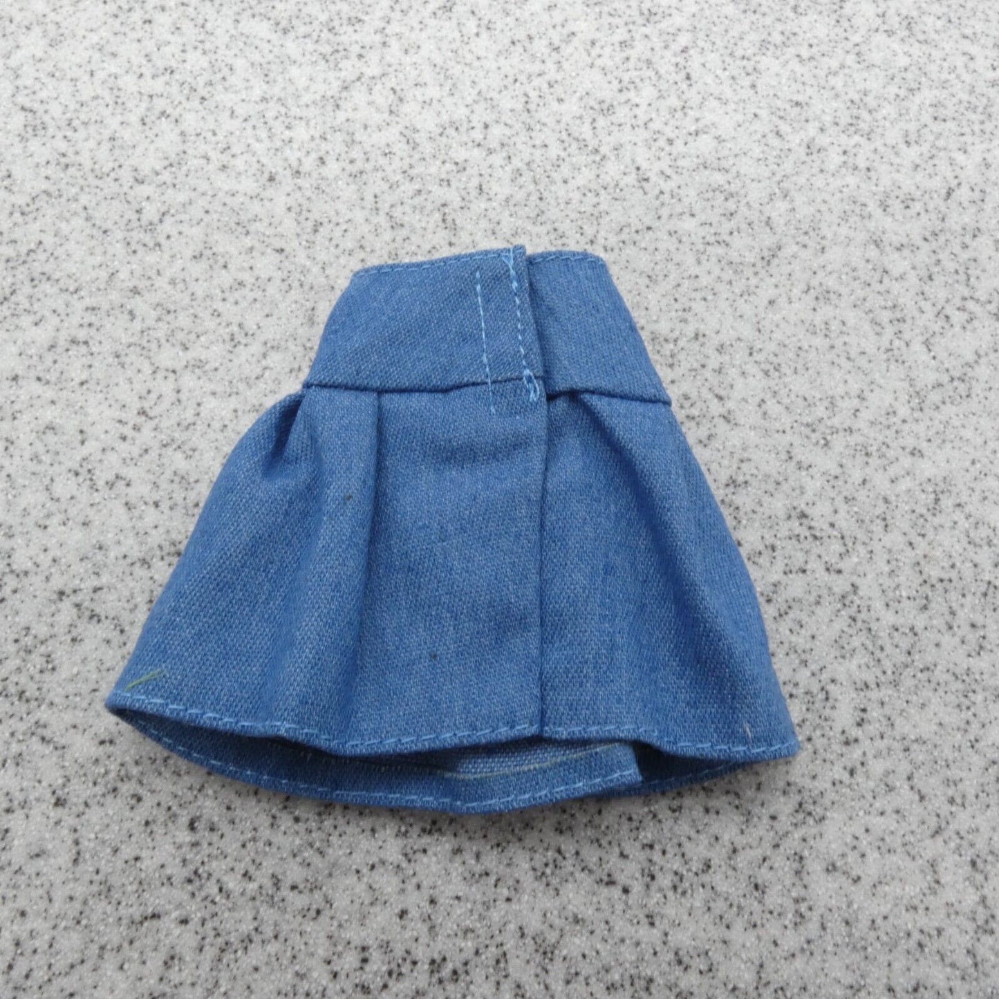 Barbie Doll Size Skirt Blue A-line Knee Length Pleated High Waistband