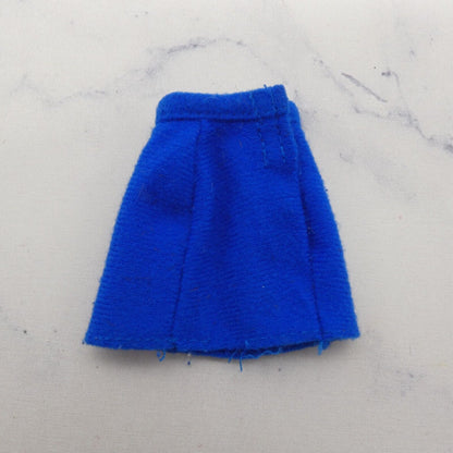 Barbie Doll Size Skirt Royal Blue A Line High Waist Mid Thigh For Fashion Fever