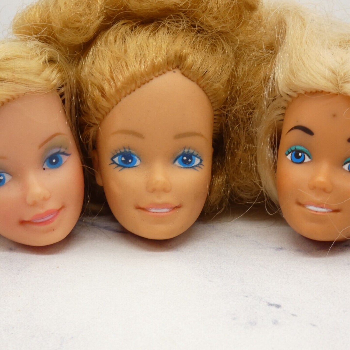 Barbie Doll Head Lot of 5 Heads SuperStar Blonde 70s 80s Malibu Mattel JY3