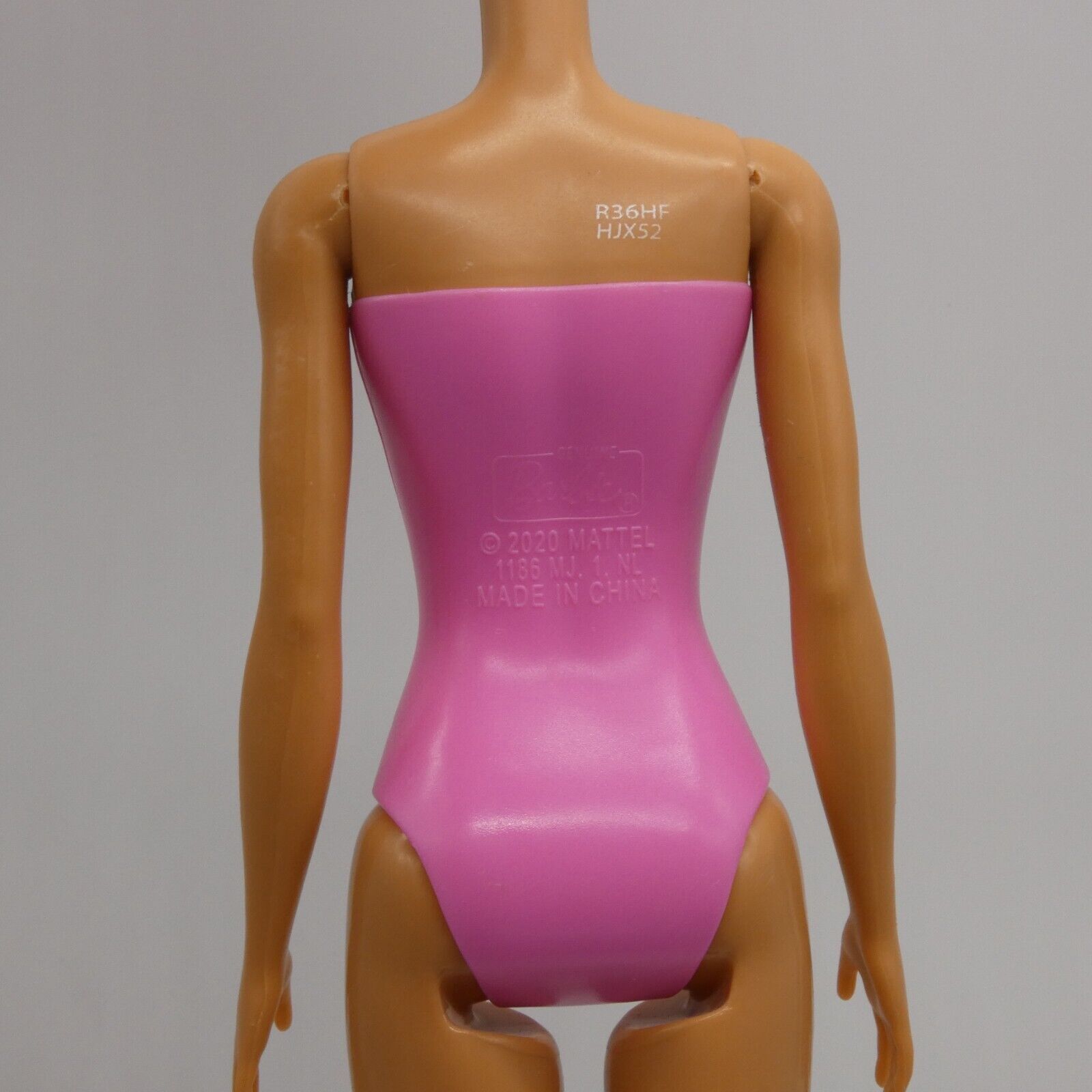 Barbie Color Reveal Doll Body Only Medium Light Skin Pink Striped Swimsuit 2022