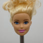 Barbie Gymnast Doll Head Millie Face Light Skin Curly Blonde Hair 2019 GJM72