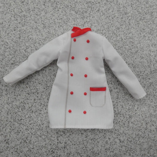 Barbie Careers You Can Be A Chef Doll Jacket Top White Fits Curvy 2016 FCP66