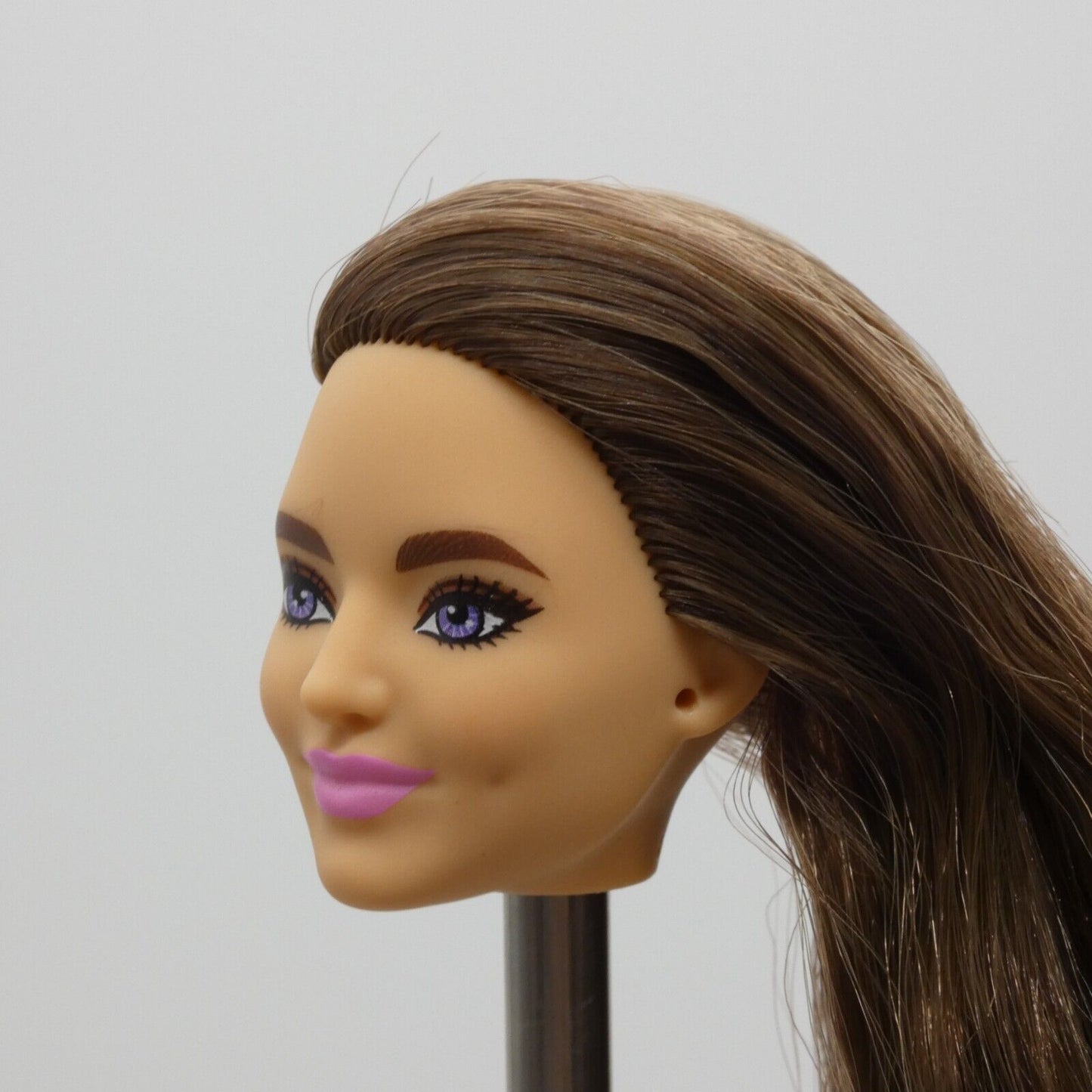 Barbie Extra 9 Doll Head Only Violet Face Brown Hair Side Shave GYJ28 2021