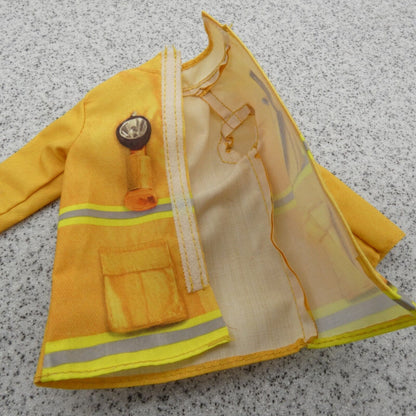 Barbie Careers Firefighter Doll Jacket Top Yellow Long Sleeve 2018 Mattel GTN83