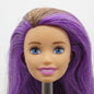 Barbie Skipper Doll Head Brown Hair Purple Eyes Light Skin FJB00 Mattel 2018