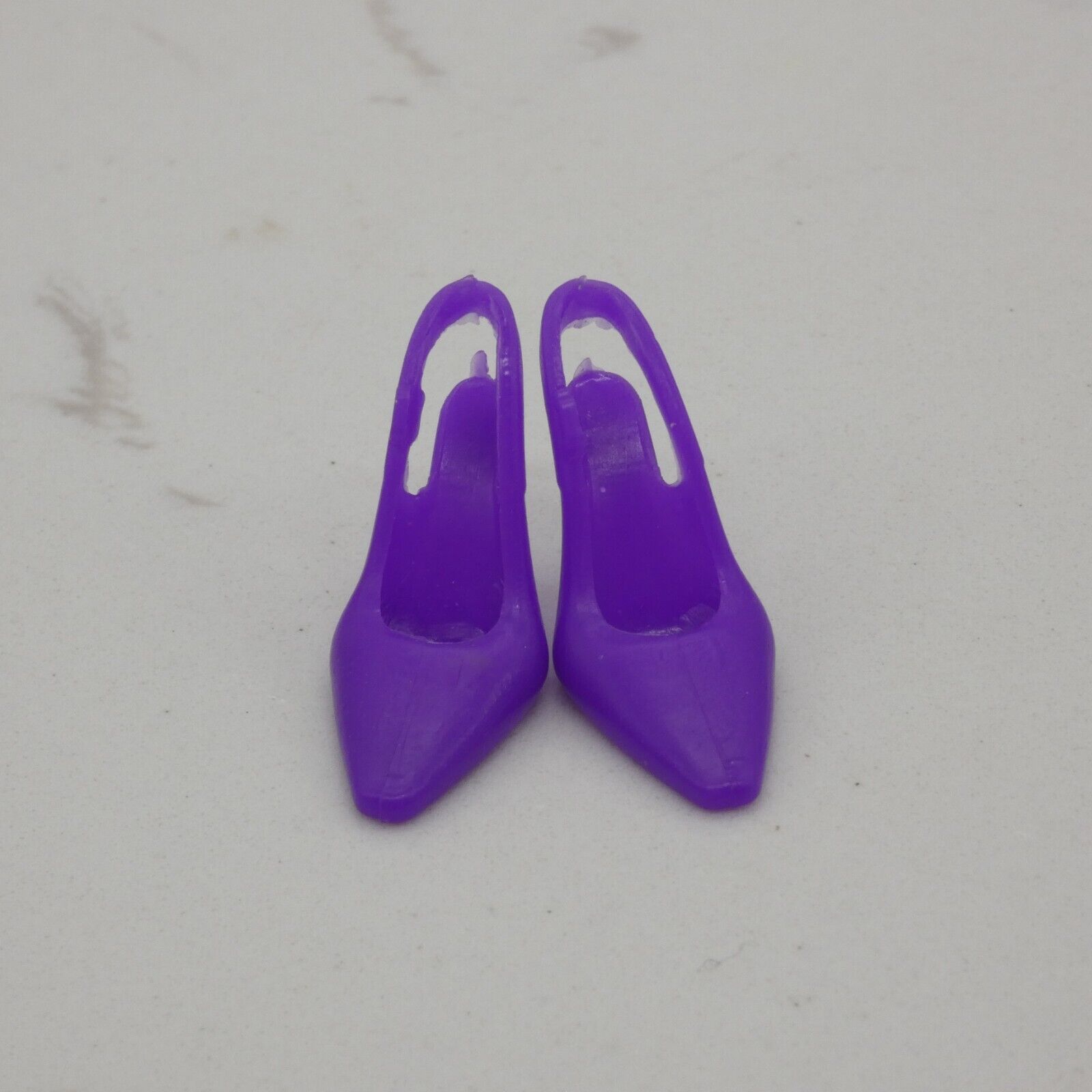 Barbie Doll Size Shoes High Heel Purple Closed Pointed Toe Fit Model Muse Clone