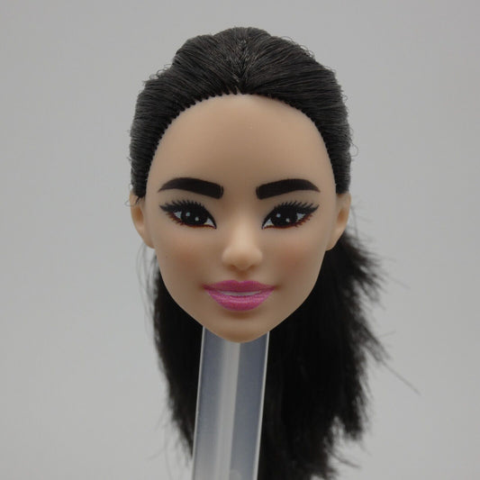 Barbie Made To Move Tennis Player Doll Head Only Black Hair Asian 2023 HKT73