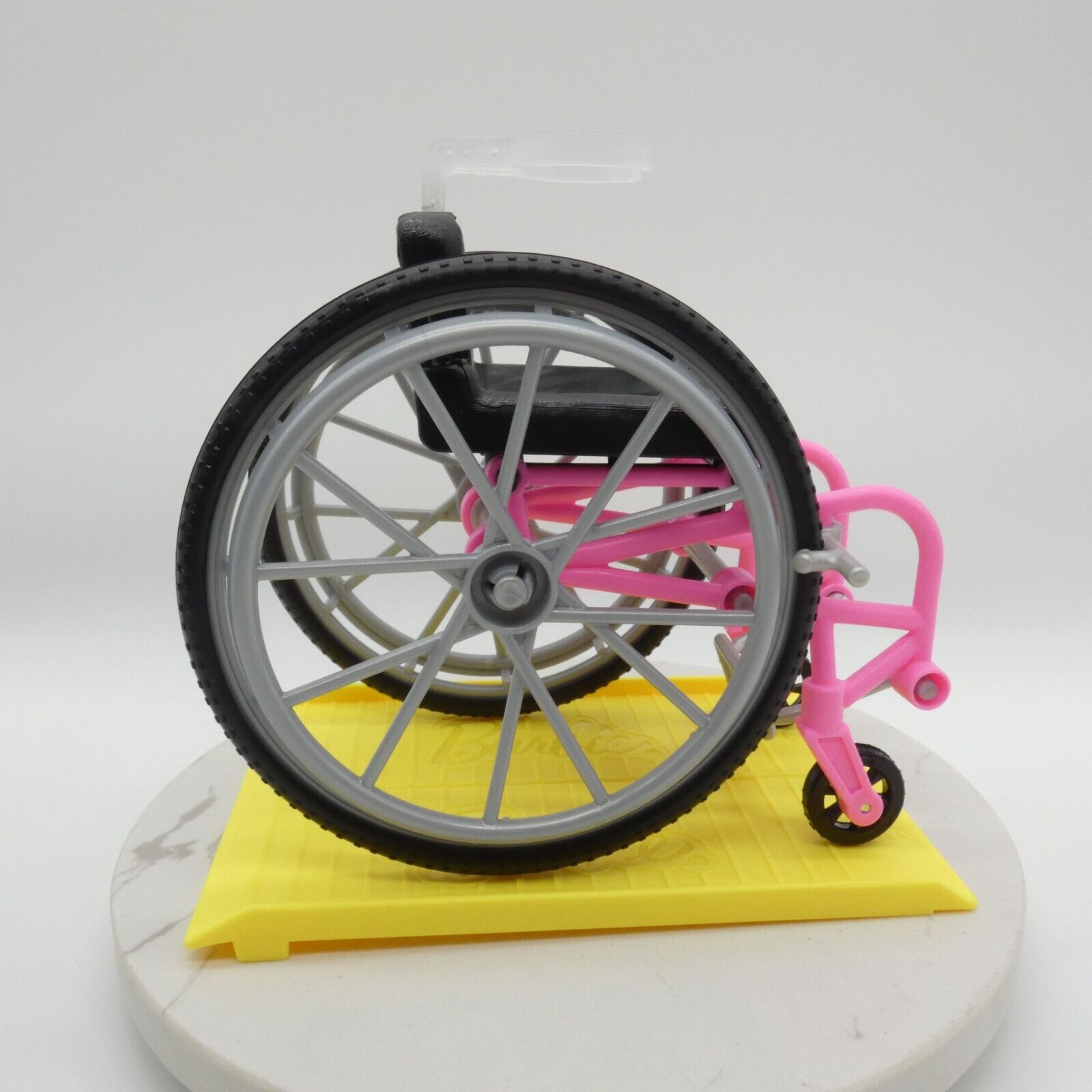 Barbie Doll Pink Wheelchair With Yellow Ramp Fashionistas 165 Mattel 2021 GRB93