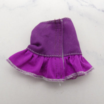 Barbie Doll Mini Skirt Purple Plum Scrunch Ruffle Hem Heart Charm