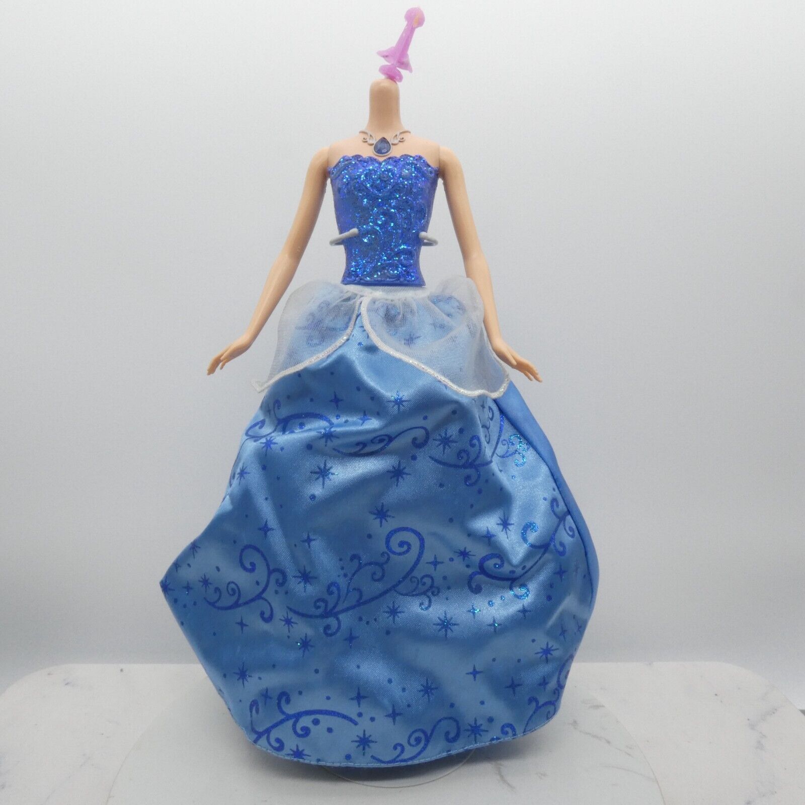 Disney Swirling Lights Cinderella Doll Body Skirt 2012 Mattel Works Lights Up