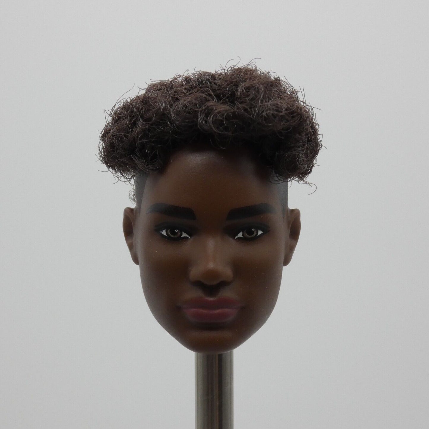 Barbie Looks 25 AA Doll Head Ken Basic Face Dark Skin Rooted Hair HRM17 2024 M1