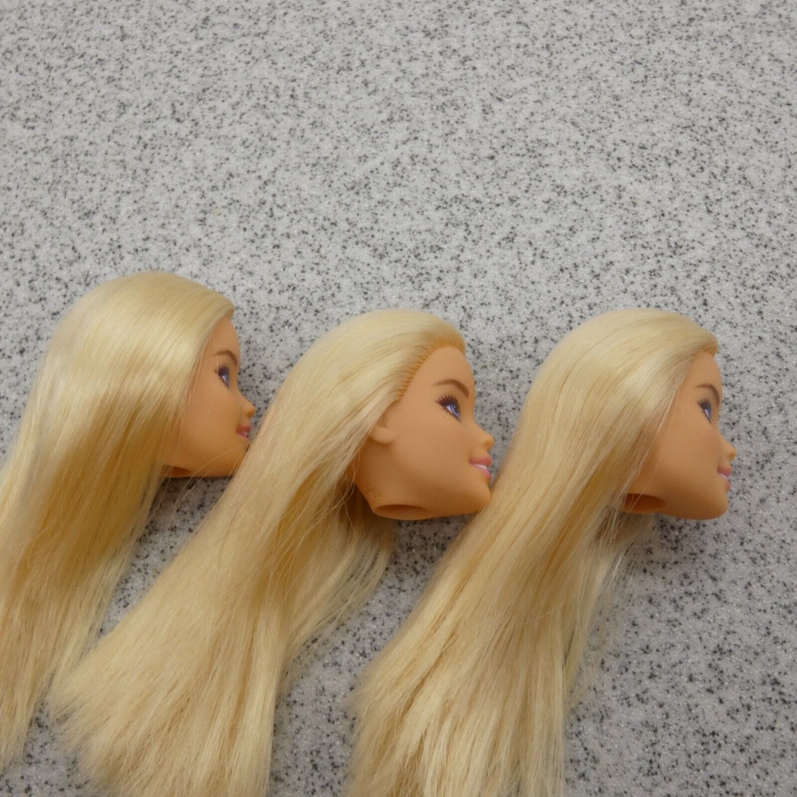 Barbie Fashionistas 193 Doll Head Lot of 3 Millie Face Blonde Medium Light HJT13