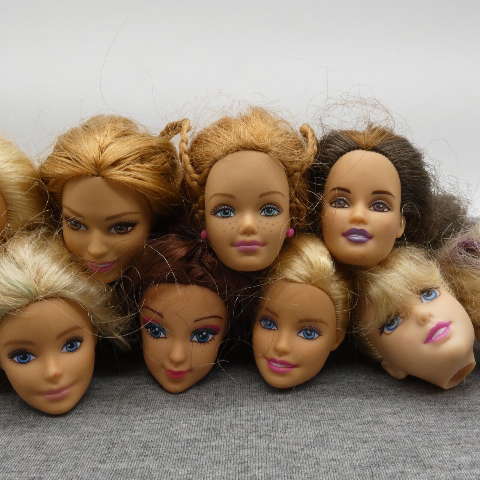 Barbie Size Doll Head Lot of 10 Pregnant Midge Teresa Millie Generation Girl