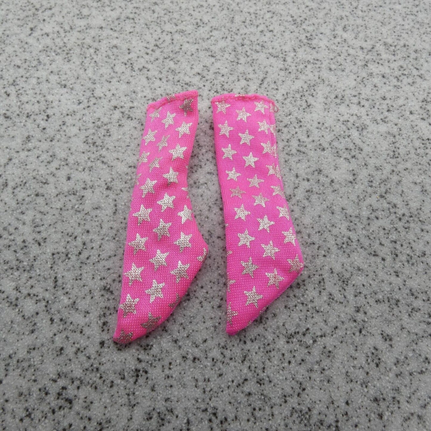 Barbie and the Rockers Doll Socks Pink Leggings Silver Stars 1986 3055