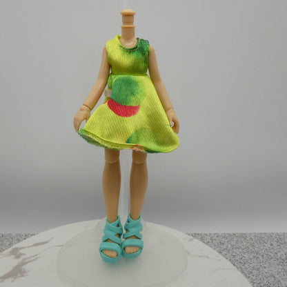 Boxy Girls Stevie Doll Body Floral Dress Aqua High Heel Sandals Jay Play WKQ38