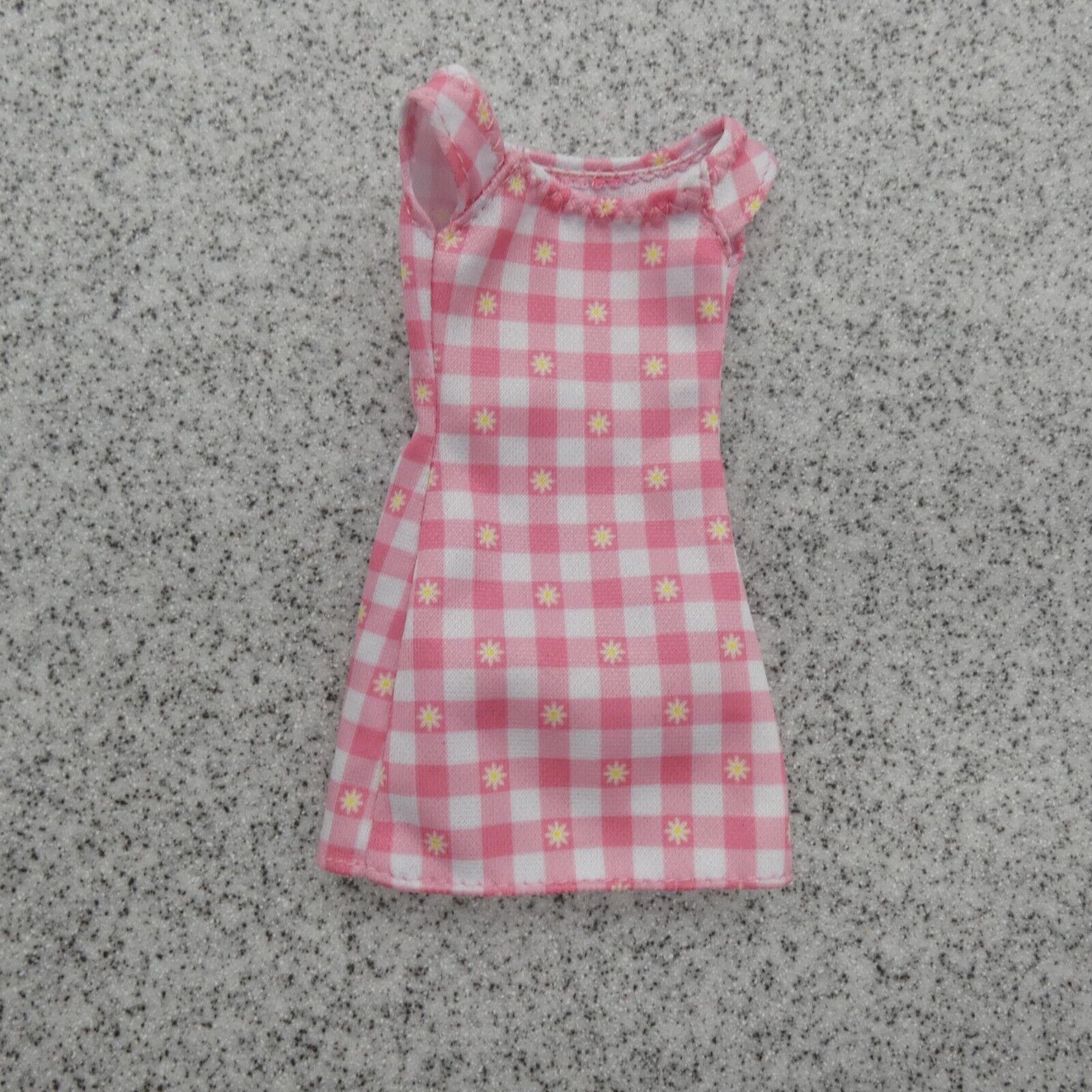 Barbie Doll Fashion Dress Pink White Checkered Sleeveless 2021 Mattel HCK75