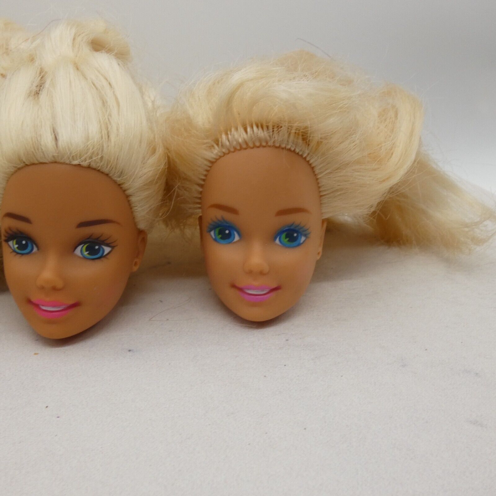 Barbie Doll Head Lot of 5 Heads SuperStar Long Blonde 80s 90s Mattel JY12