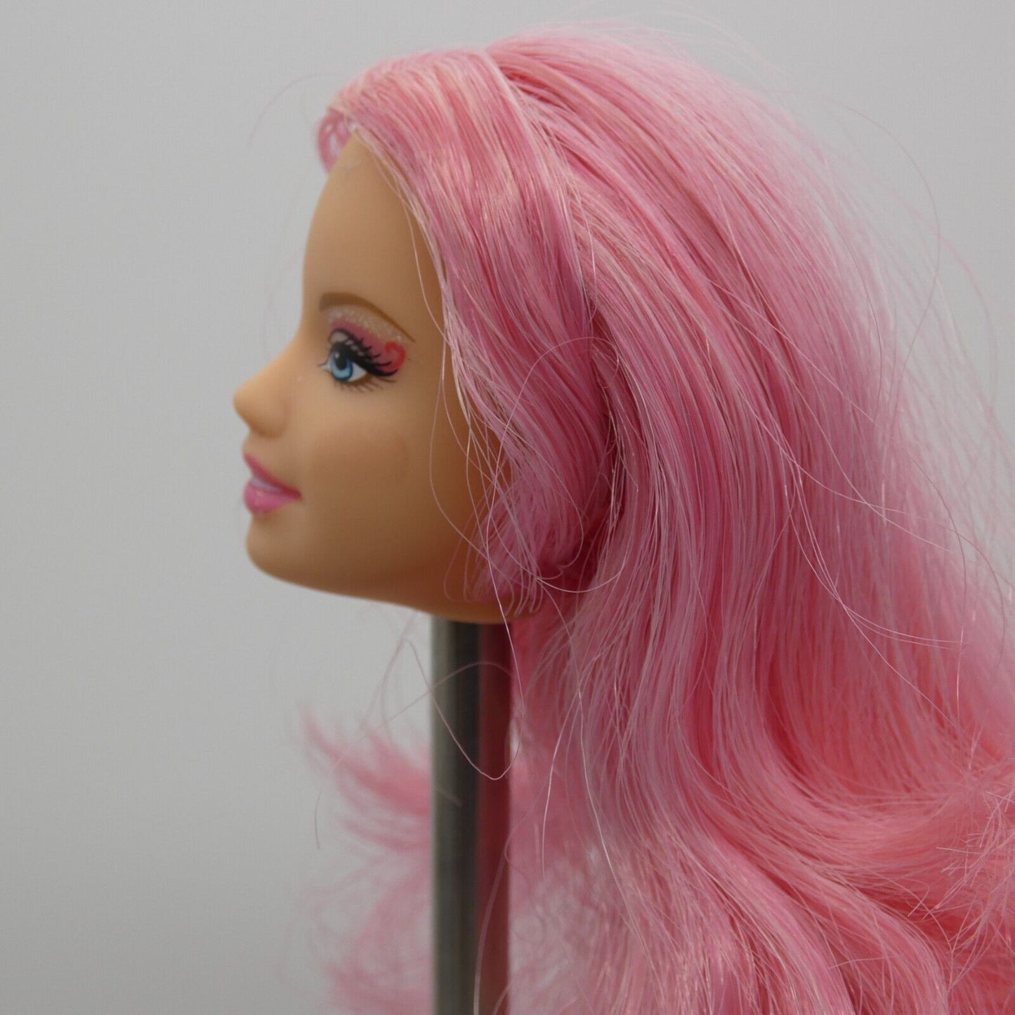 Barbie Fairy Doll Head Pink Hair Blue Eyes Glitter 2008 Mattel N5685