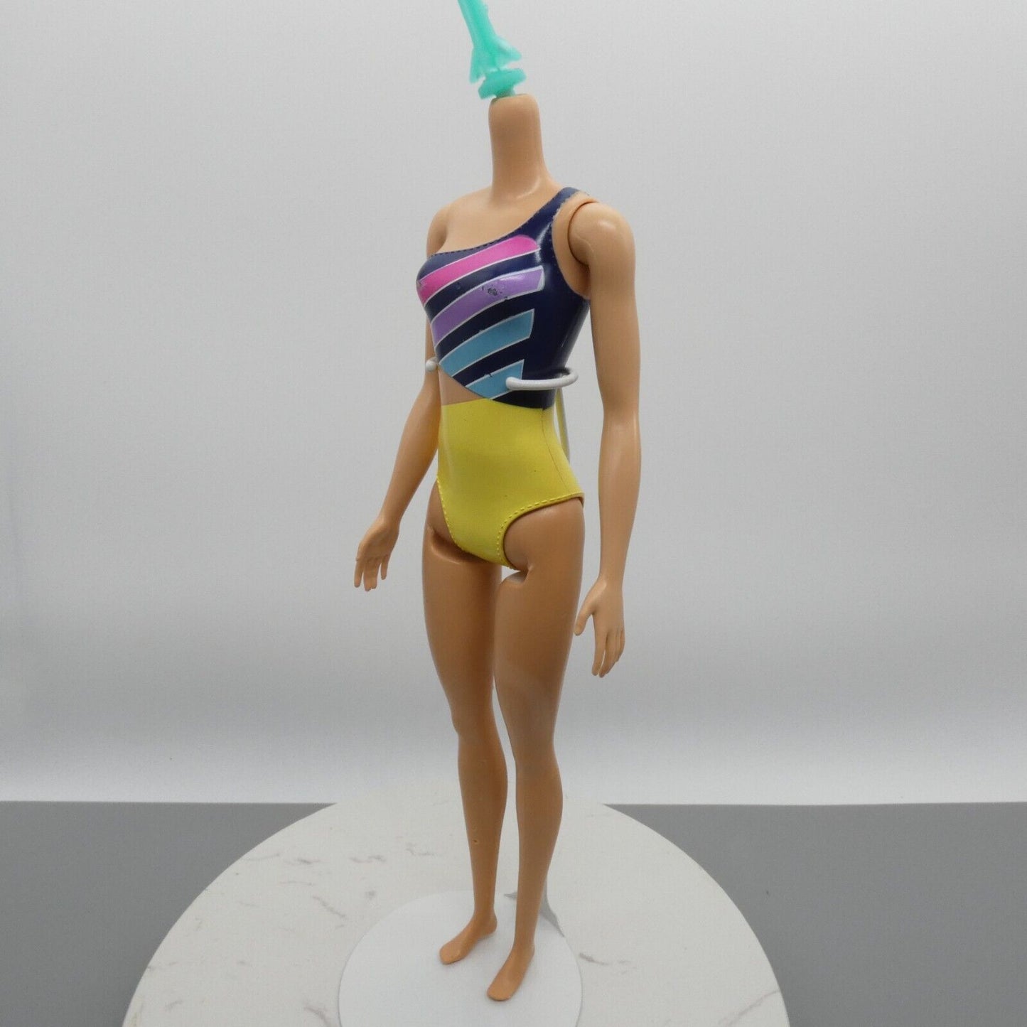 Barbie Beach Doll Body Only Multicolor Molded Bodysuit Flat Feet 2020 GHW41