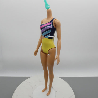 Barbie Beach Doll Body Only Multicolor Molded Bodysuit Flat Feet 2020 GHW41