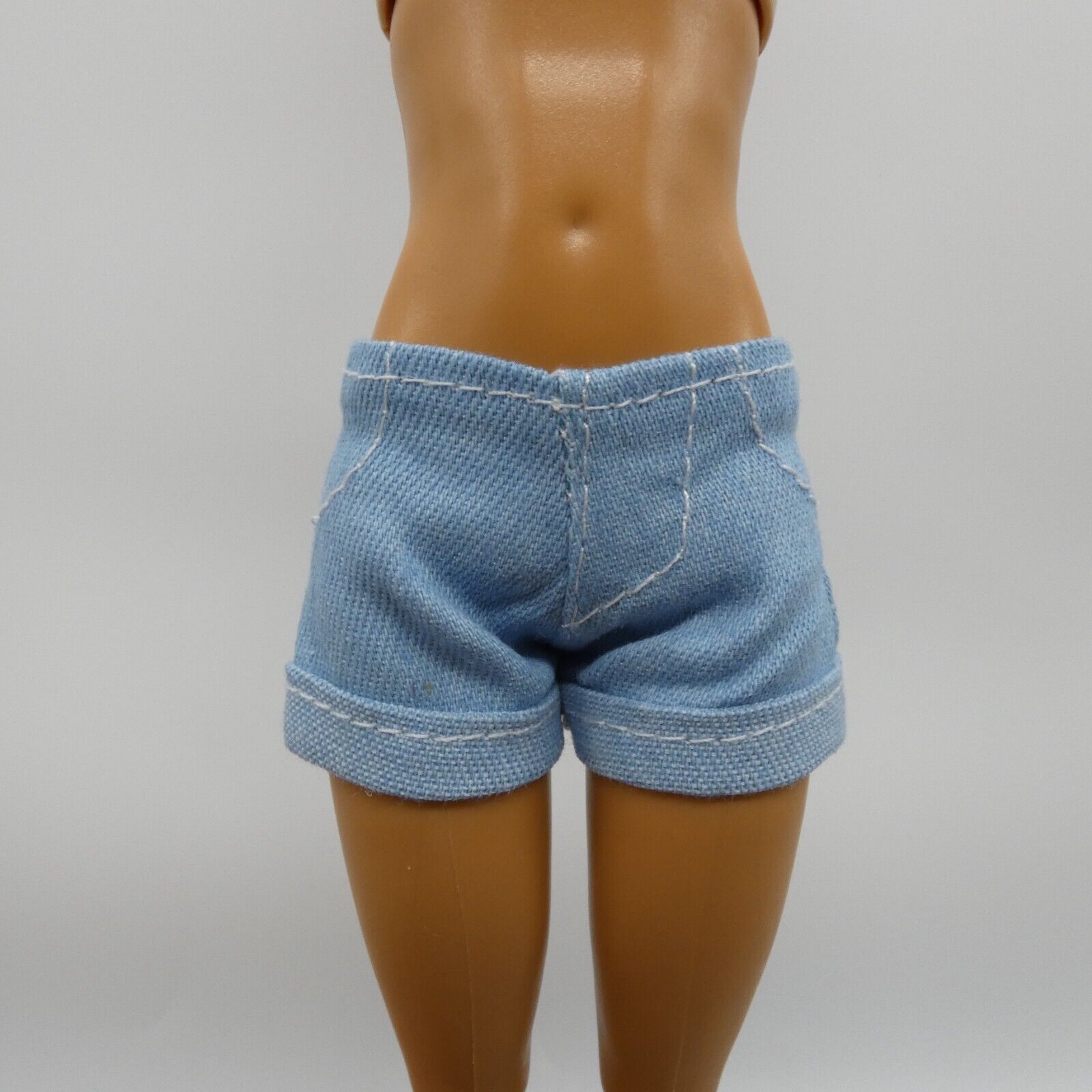 Barbie Doll Size Shorts Blue Jean Denim Like Light Wash Fits Fashionistas MTM